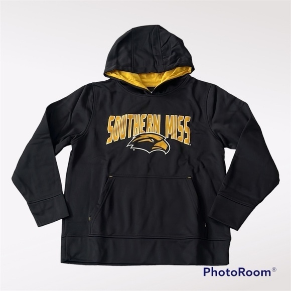 NEW J. AMERICA SOUTHERN MISS GOLDEN EAGLES UNISEX  POLY HOOD YOUTH SIZE MEDIUM - Picture 1 of 12